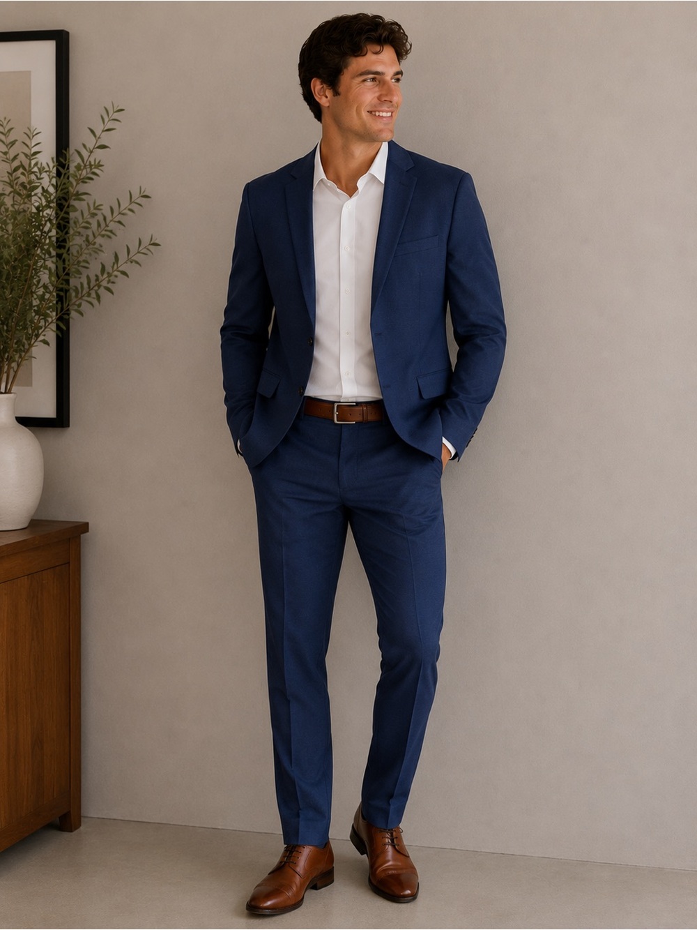 Apt. 9 Men's Navy Blue Two-Piece Suit